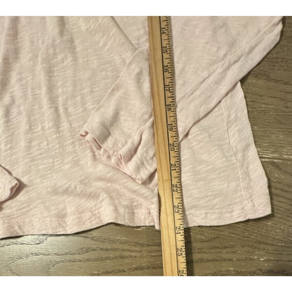 WILT Size Large Long Sleeve Pale Pink Baby Fit Long Sleeve Shrunken Crew Top - Picture 3 of 7